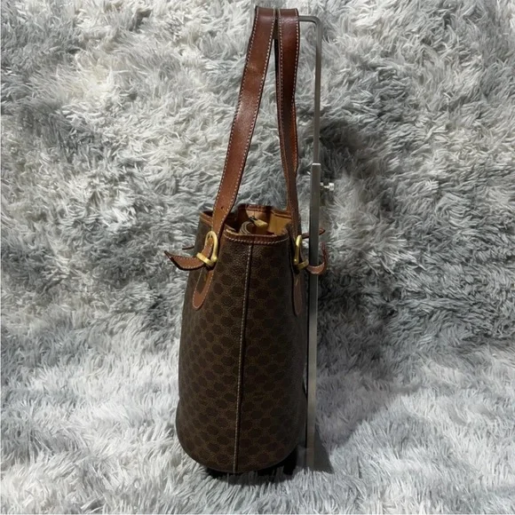 Celine Dark Brown Patterned Tote - Picture 3 of 10